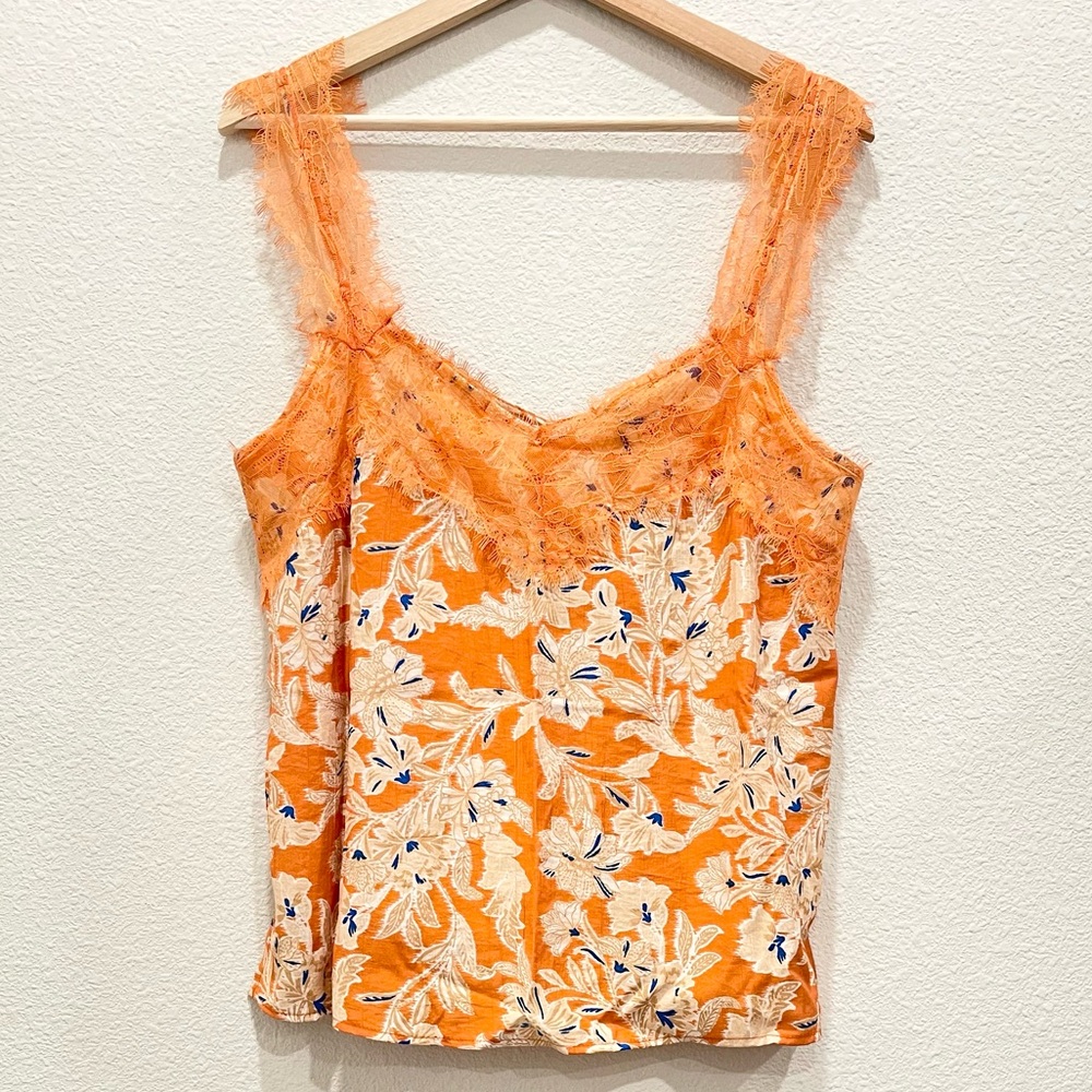 NWT! SAM EDELEMAN Apricot Orange Palmer Lace Camisole!